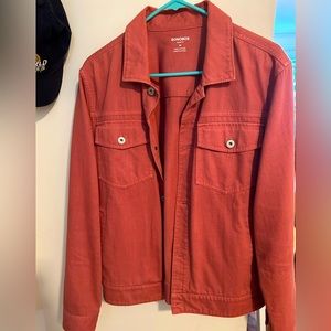 Bonobos Moleskin Overshirt, Size Medium, light red color